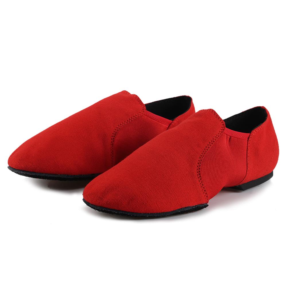 Damesko i lerret for dans Voksen Jazzdans Ballettsko Lærersko Sko med myk såle