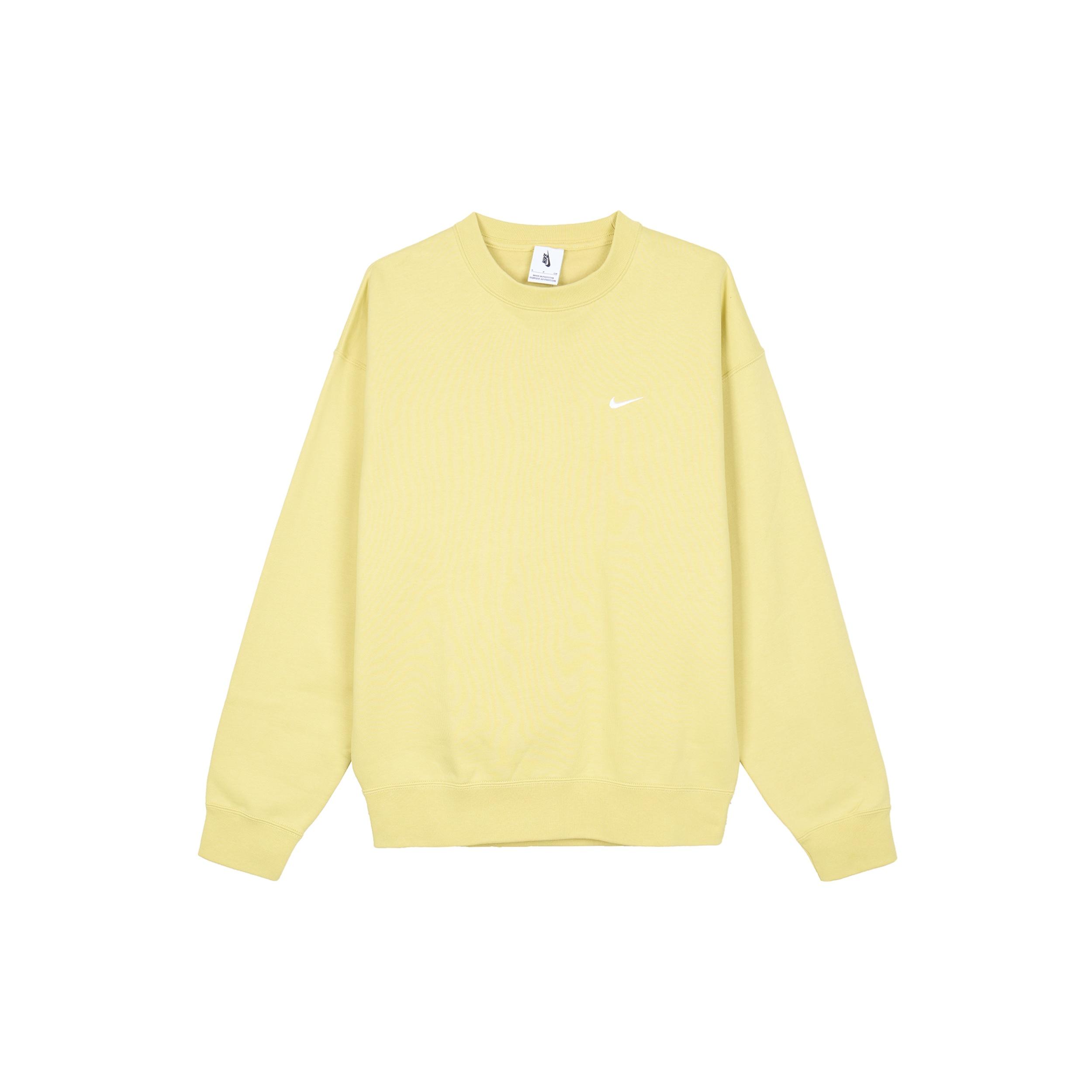Nike Solo Swoosh Crewneck Sweatshirt Yellow Men s DX1362-700 XL