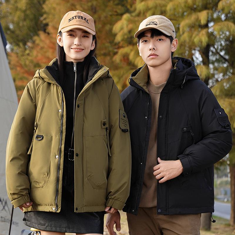 New winter workwear, thickened and warm short down cotton jacket, cotton jacket, women's cotton jacket, loose couple clothes