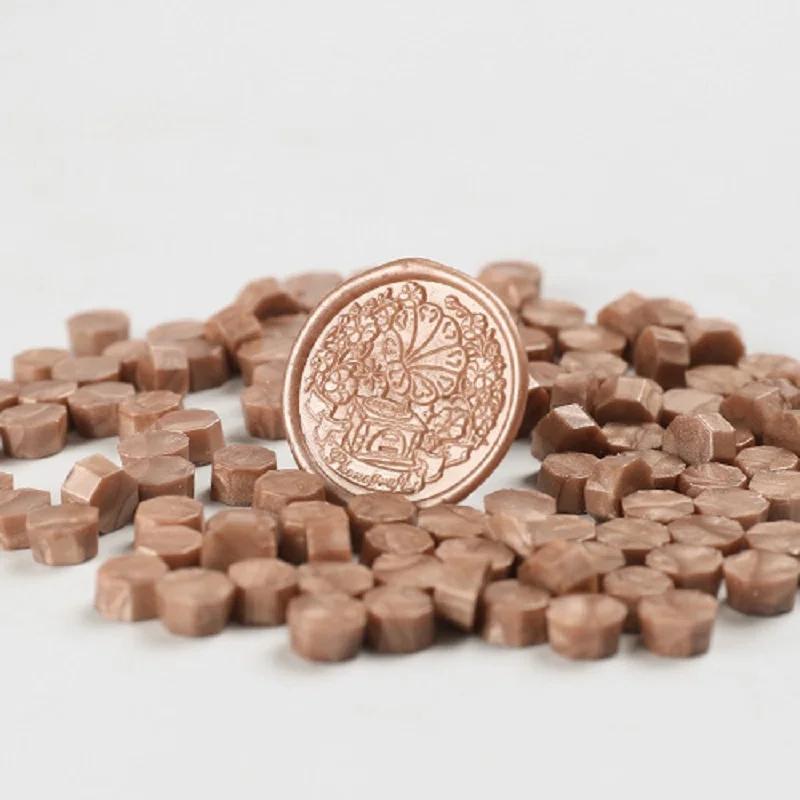 200 Pcs Wax Print Beads Wax Seal for Stamps Wax Lacquer for Seals Retro Sealing Gold Wedding Birthday Lacre for Card Making