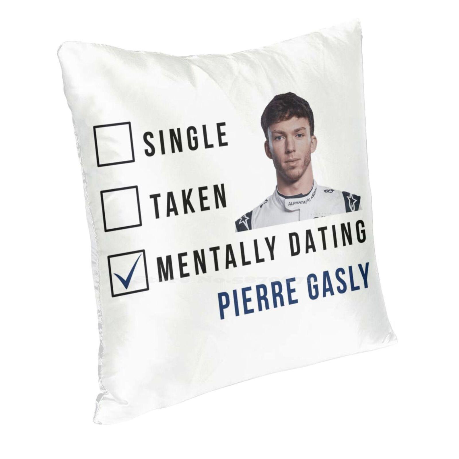 Pierre Gasly Mentally Dating Throw Cushion Pillow Cover Pillowcase Liked By Pierre Gasly Pierre Gasly Liked This Meme Formula Peach skin 18*18(CM)-1Pcs