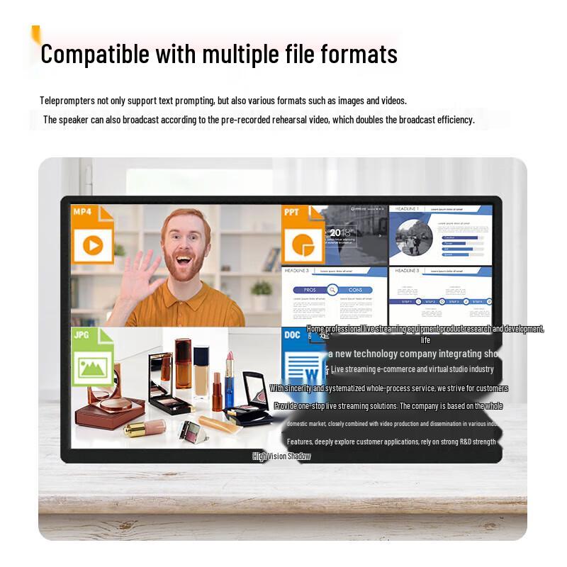 Jiashiying Broadcast-Grade Portable Teleprompter