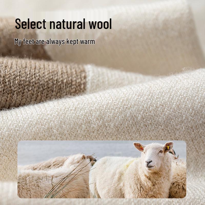 Boys' Seamless Wool Cashmere Sports Socks - Warm Mid-Calf for Fall/Winter, Ideal for Older Kids & Teens