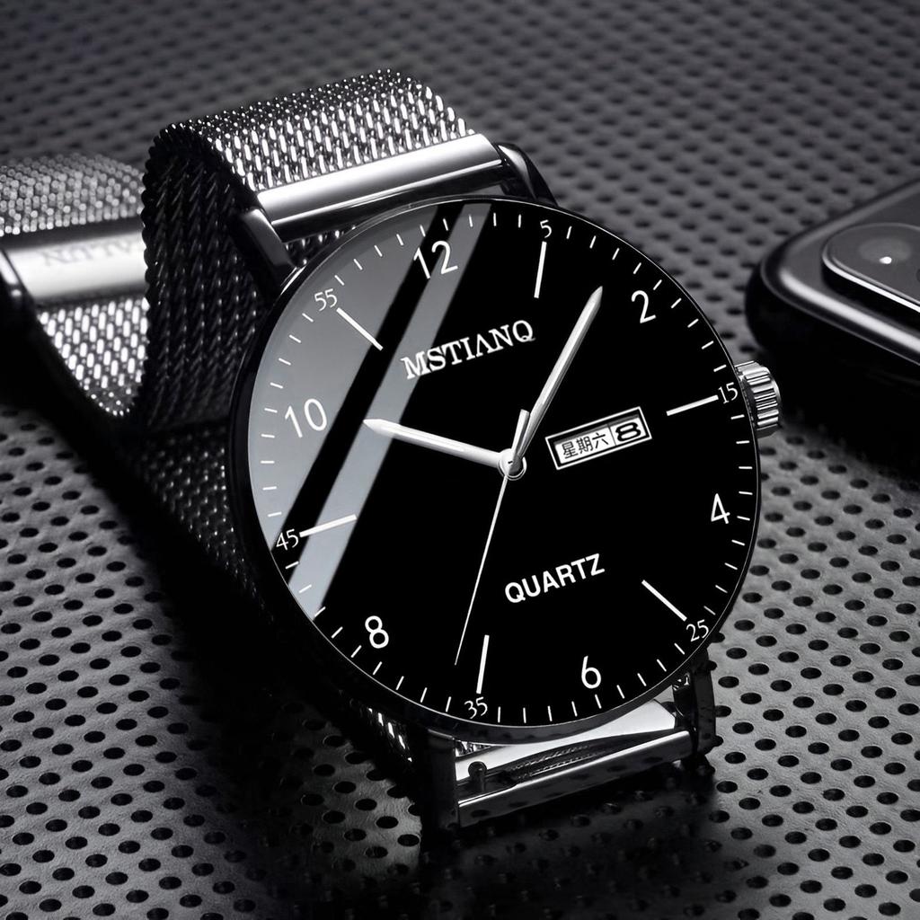 Men'S Watch Male Student Quartz Watch Trend Junior High School College Student Luminous Fashion High Value Quartz Watch