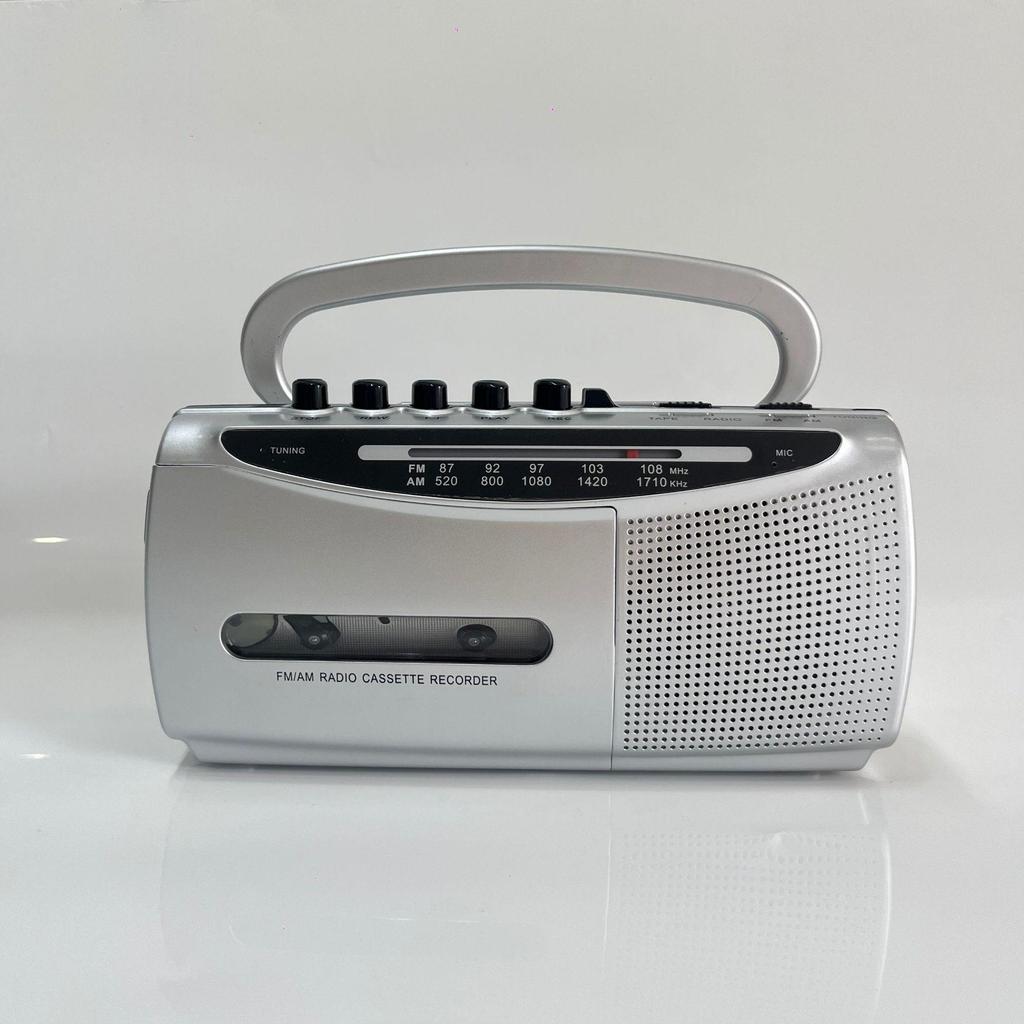 Vintage Multi-band Radio & Cassette Player: Nostalgic Portable Recorder for Outdoor Use