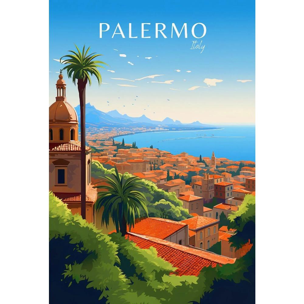 Modern Amalfi Italy Famous Travel Posters Palermo Vintage Puglia Cinque Terre Travel Prints Canvas Wall Pictures Home Room Decor