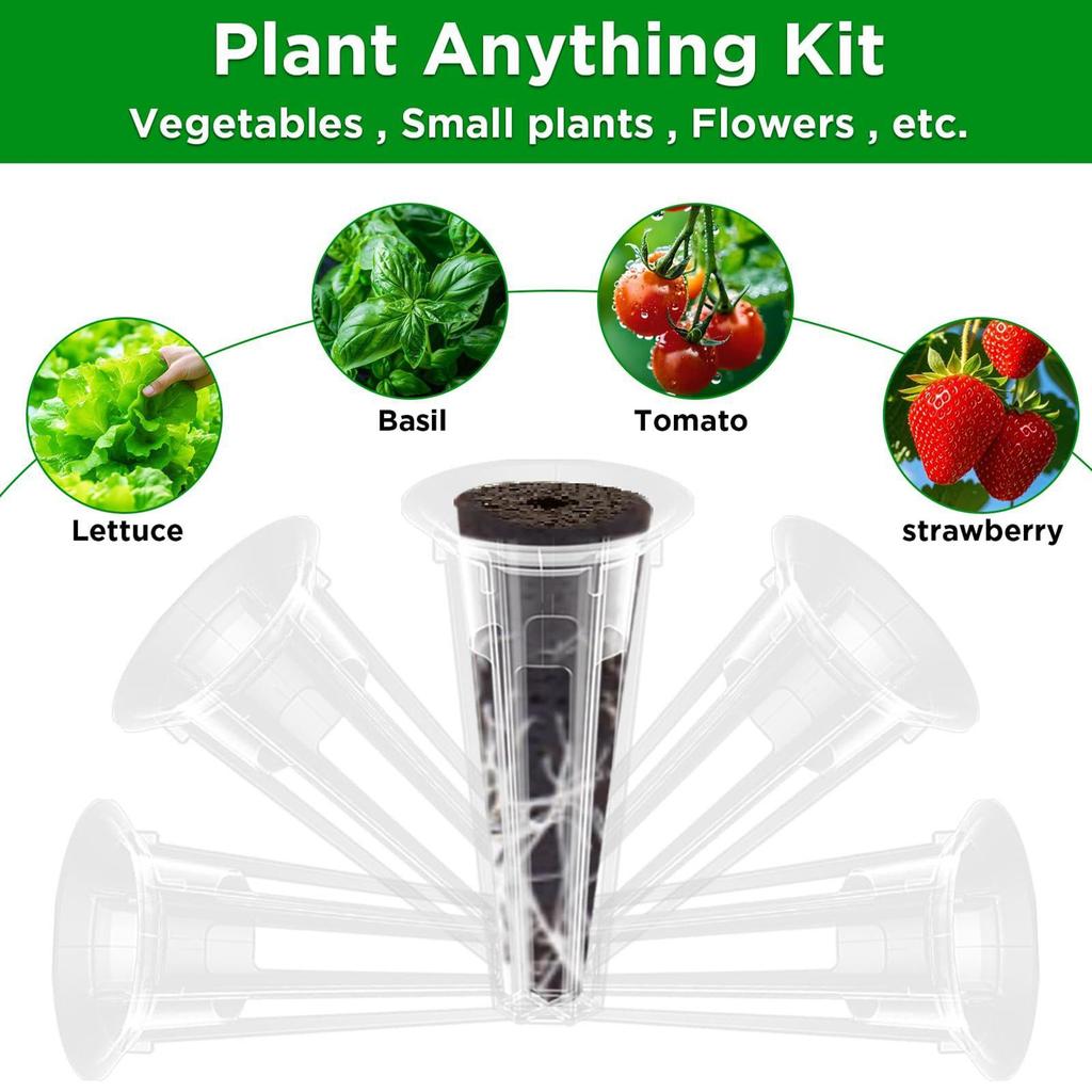 27Pcs Reusable Veg Hydroponic Planting Basket For Plant Soilless Cultivation System Garden Plant Grow Mesh Pot