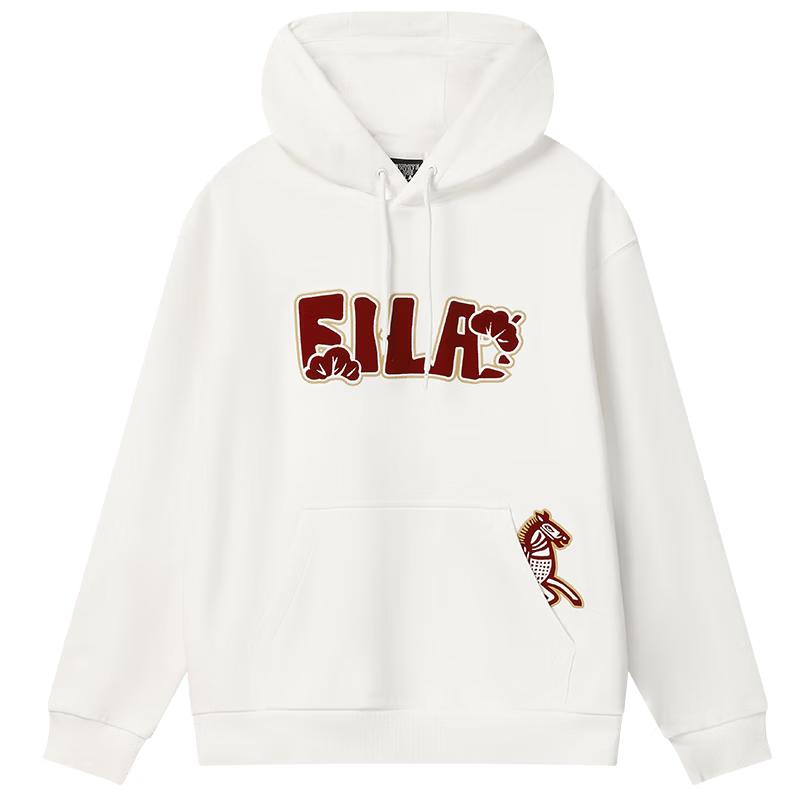 FILA Unisex Embroidered Knit Hoodie M