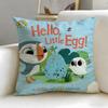 classic cartoon Puffin Rock Cushion Cover Soft  EasyWash Pillow Case  Versatile for Couch Bed Travel and Office