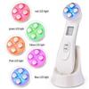 4-Color LED Beauty Device for Home Use: Handheld Facial Skin Rejuvenation and Essence Absorption.