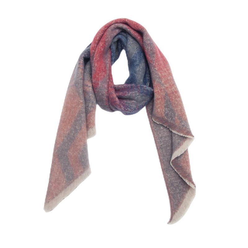 Diagonal Scarf Fashion Women Shawl Yarn Rhombus Shawl Circle Keep Warm