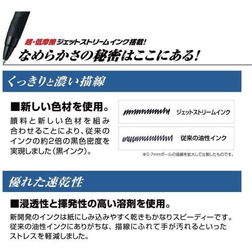 Mitsubishi Pencil 3 Color Ballpoint Pen Jet Stream 0.5 White Light Pink Easy to Write SXE350705W.51