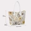 Boho Floral Print Tote Bag Casual Lightweight Shoulder Handbag for Daily Use
