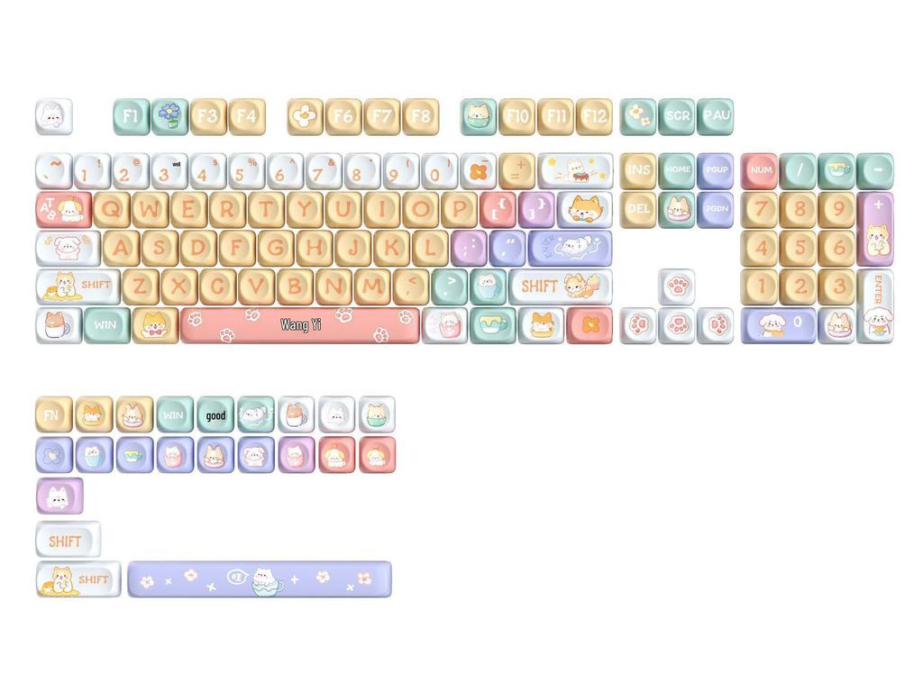 Crayon Shin-chan Cute Pink Custom PBT Keycap for Mechanical Keyboards