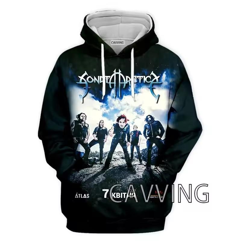 

Модні чоловічі худі з 3D-принтом гурту Sonata Arctica, толстовки з капюшоном, худі в стилі Хараджуку, світшоти, топи, одяг 5XL
