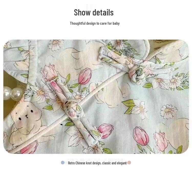 Newborn Baby Girl Casual Summer Romper - Short Sleeve Triangle Harem Suit