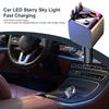 Car Charger With Retractable Cables Fast Charging 2 USB Ports Auto Supplies With Starlight Car Charging Port For Daily Commute