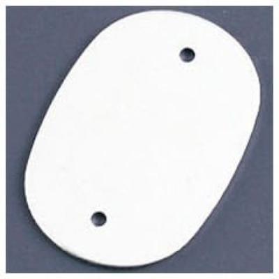 Anodized Aluminum Oval Shape Silver Nameplate, (10 Pieces) 378-B