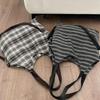 2025 new fashion canvas bag retro plaid striped shoulder bag large capacity casual versatile class commuter bag