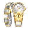 Orologio da Donna Marenkeller 2025 al Quarzo con Design a Serpente, Set di Diamanti e Placcatura IP.