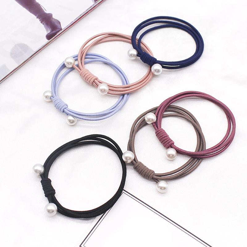 Elastic Hair Ring French Style Bands Tie Simple Fashion Hair Rope Basic Head Rope For Women Girls Hair Accessories