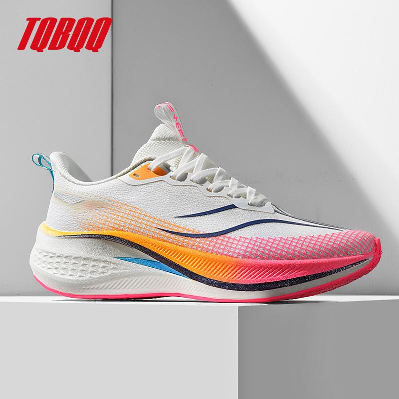 2025 New Women's Running Shoes Men's Breathable Lightweight Sneakers for Marathon Training Non-Slip Cushioning Sports Shoes