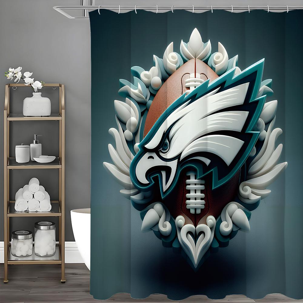 

Занавеска для душа с головой орла, Декоративная занавеска для душа для ванной, Водонепроницаемая занавеска для душа с крючками 90*180cm