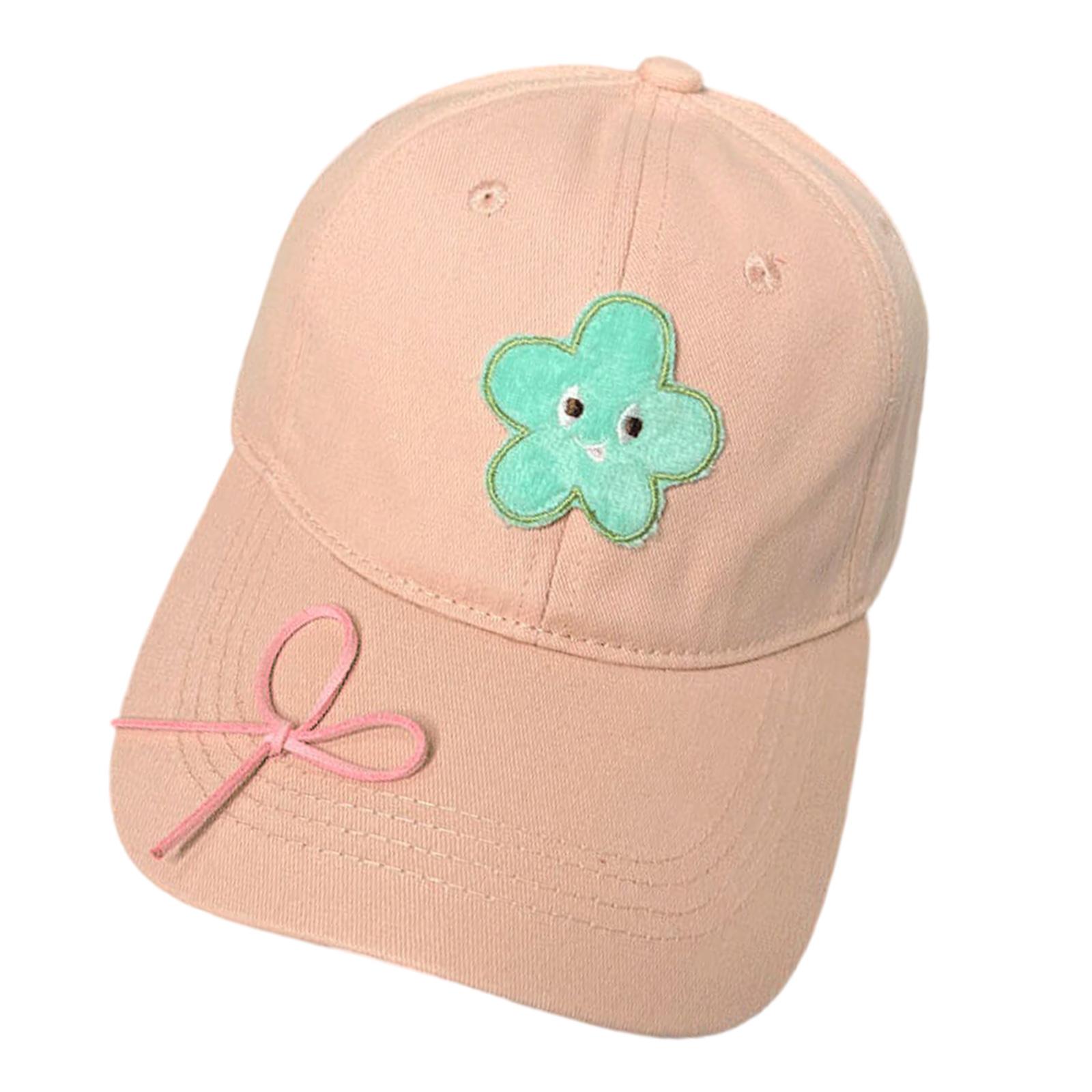 

Lightweight Cotton Baseball Hat For Women Summer Embroidered Bows Adjustable Mint Green Caps розовый