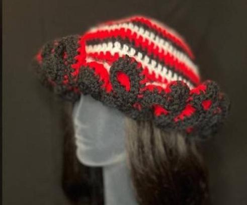 NEW Women Crochet Bucket Hats Y2k Fashion Pleated Ruffles Knitted Hat