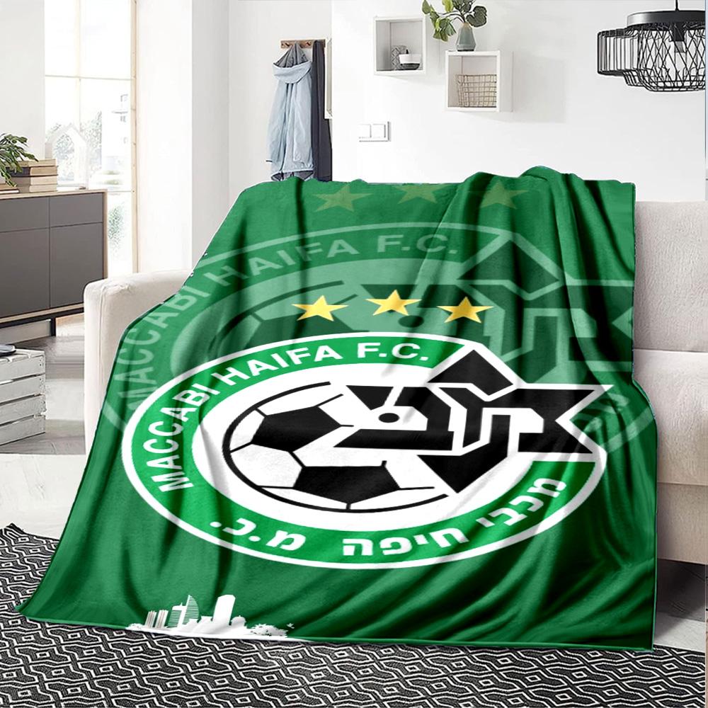 Haifa FC Print Flannel Blanket High Quality Warm Comfortable Cover for All Seasons Perfect for Gifts Home Decor