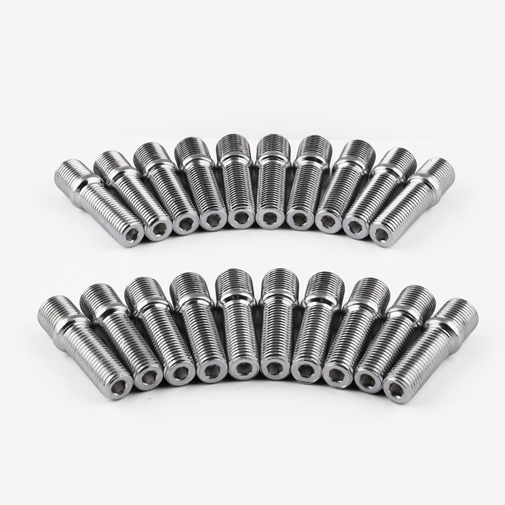 Wheels Studs Conversion Kit M14x1.5 To M12x1.5 Long Lug Bolts Screw Adapter for Car Alloy Wheel Repair and Maintenance
