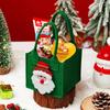 Christmas Gift Bag Santa Reindeer Design Durable Handbag Green Red Felt Texture Top Opening Ring for Kids Candy Gifts