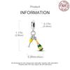 copper Champagne Wine Cup Yellow Pendant Charm Compatible With Authentic Pandora Charm Bead Charms Bracelets Women Do It Yourself Jewellery Gift