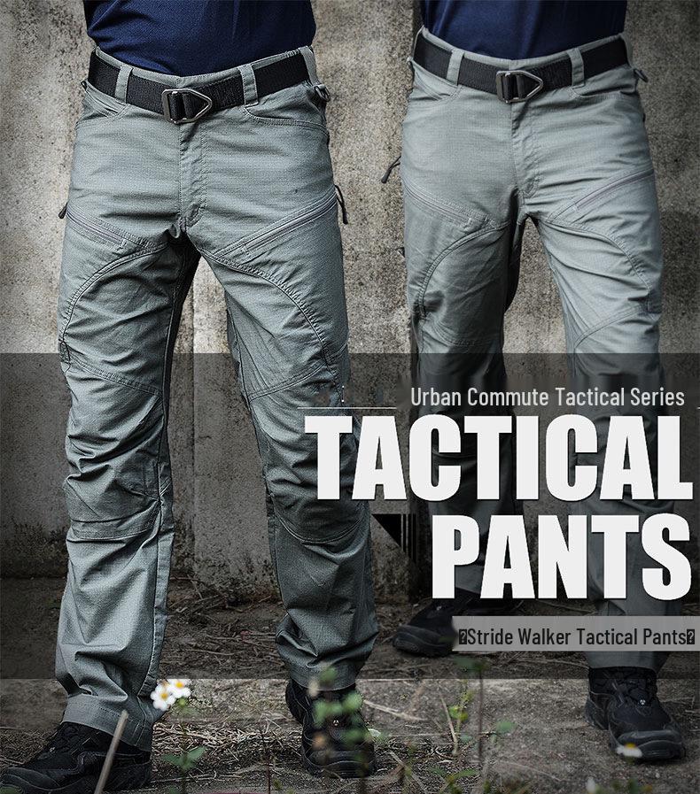 Men's Slim Fit Tactical Cargo Pants - Water-Repellent, Military-Style, for Spring/Autumn Outdoor Work and Training.