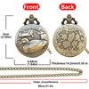 Conchiglia di Bronzo Vintage Anatra Divertente Creativa In Rilievo Studenti Maschi e Femmine Regalo Collana al Quarzo Orologio da Tasca