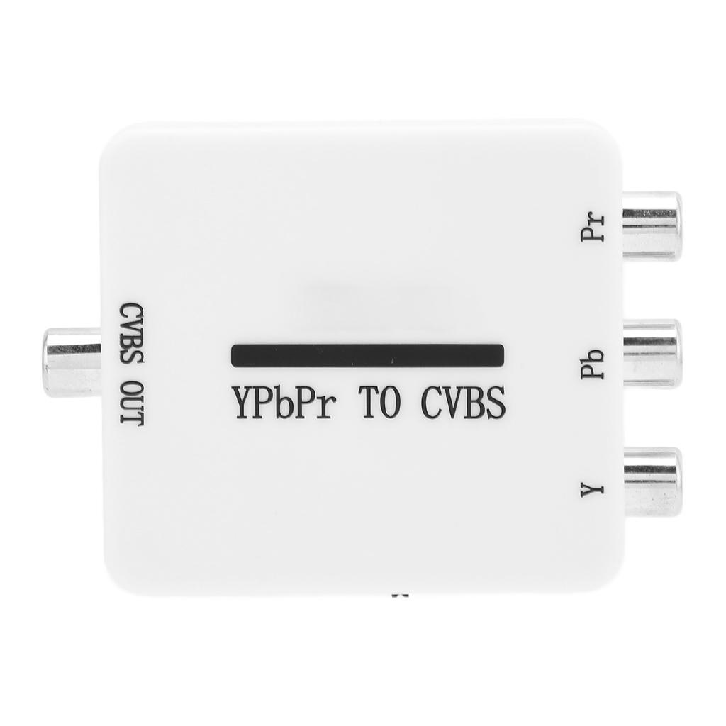 Video Converter Mini YPbPr to CVBS Audio Video Adapter for Projectors Monitors TVs