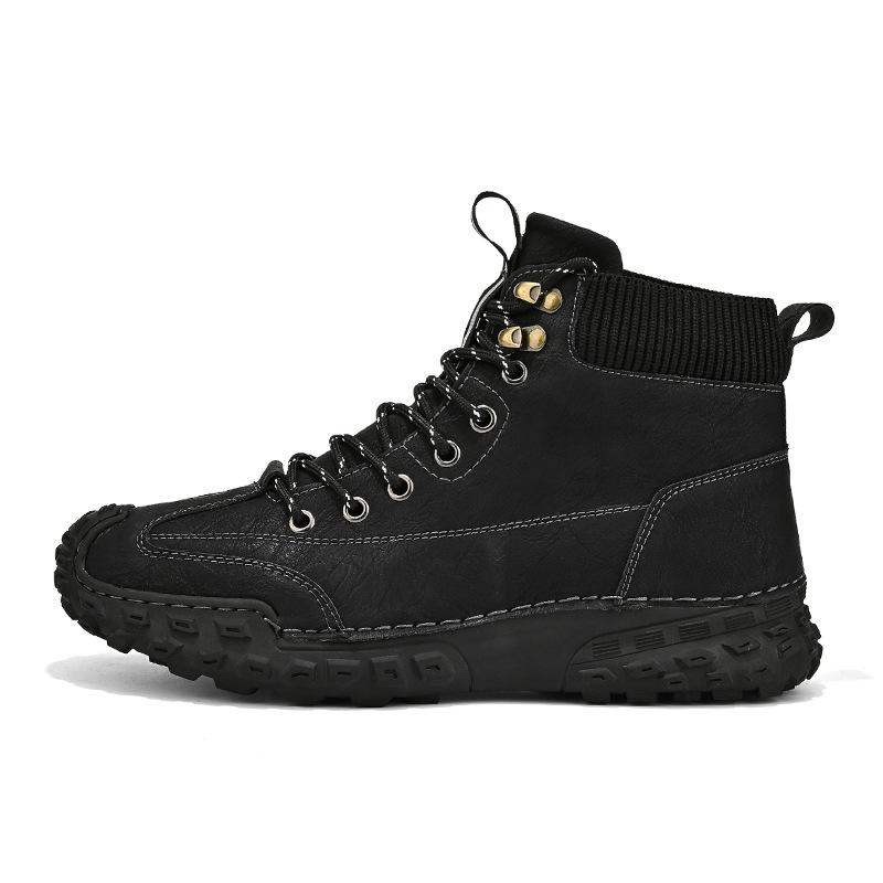 Popular Socks Mouth Cotton Shoes Independent Station Large Size Velvet Men's Shoes High Top Men's Casual Shoes Martin Boots