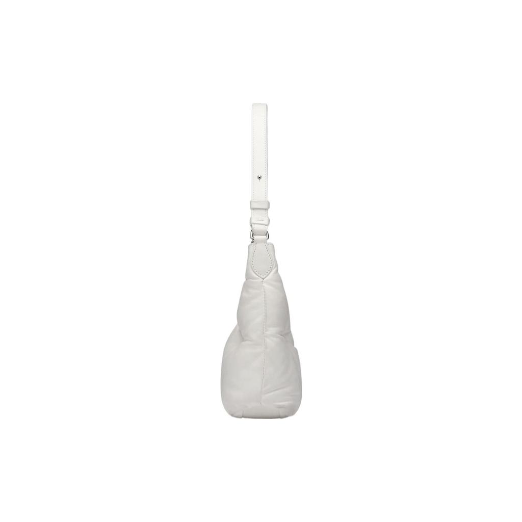 Maison Margiela Lambskin With Calfskin Hobo Bag, Shoulder Bag, Handbag Small Women's White SB3WG0024P4300T1003