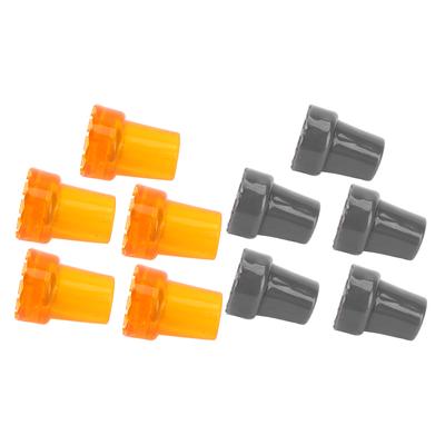 5PCS 22mm Single Angle Cane Tips Imitation Tire Texture Preservative Nonslip Rubber Translucent 7/8i