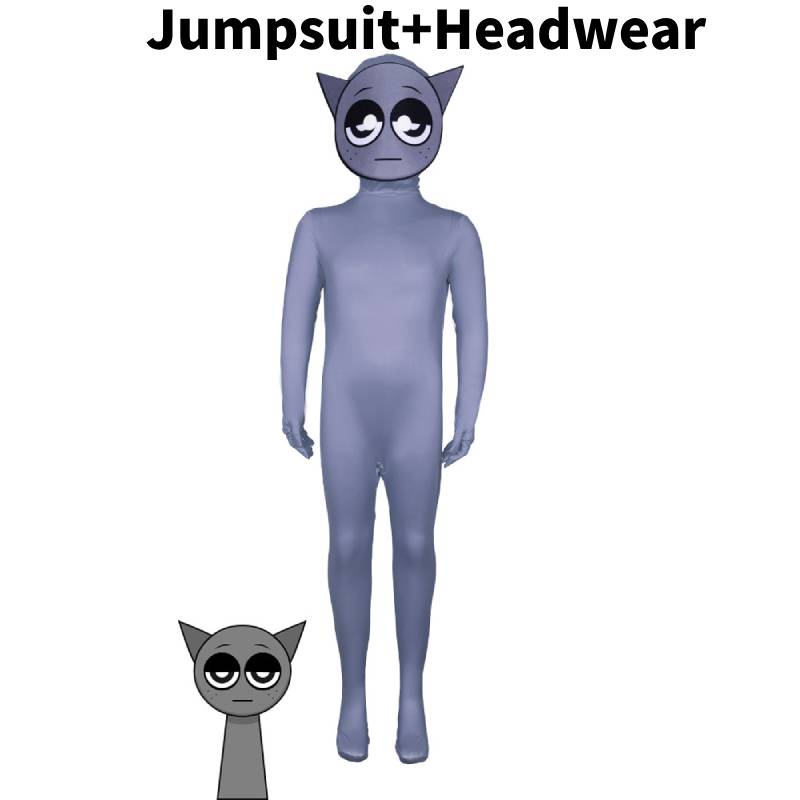 Cosplay Incredibox Sprunki Kids Adults Jumpsuits Halloween Costume Bodysuit
