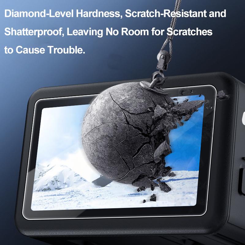 For DJI Osmo Action 6 Action 5 Pro 4 Screen Protector Tempered Glass Lens Cap Storage Case for DJI Action 4 5 6 Accessories