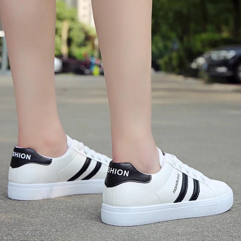 Neue Damen-Einzelschuhe tief ausgeschnitten flachsohlig zum Schnüren runde Zehenpartie vulkanisierte Schuhe flachsohlige lässige Mode Sportschuhe