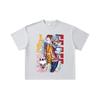 260 GSM Double Yarn 32 Count 100% Cotton Dandadan V25 Okarun Print Unisex Heavy Cotton T Shirt