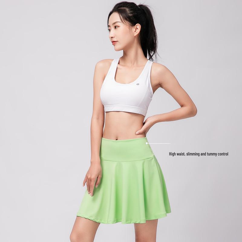 Women's Quick-Dry High-Waisted Sports Skort for Running, Fitness, Tennis & Badminton