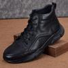 Men's Shoes Autumn and Winter Velvet High-top Casual Leather Shoes Men's Leather Casual Thickened Non-slip Martin Boots Men's Boots