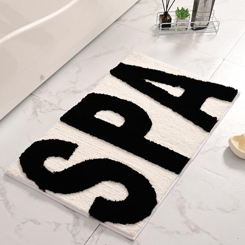 

Inyahome Love Bathroom Mat Water Absorbent and Ultra Fluffy Microfiber Bath Rug Machine Washable Bath Mat for Bathroom Carpets 50x80cm mat