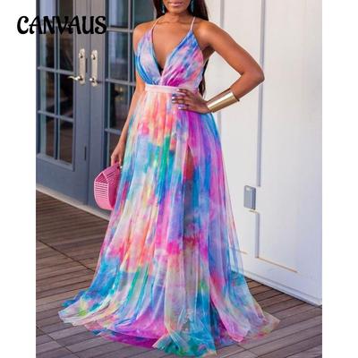 Spring and Summer Women's Halter Dress Evening Dress Loose Big Swing Mesh Dresses Commuter Plus Size Party Dress