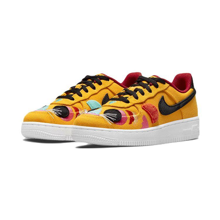 Nike Force 1 LV8 PS Chinesisches Neujahr - University Gold Kinder-Sneaker Gelb Weiß Gym-Rot DQ5071-701