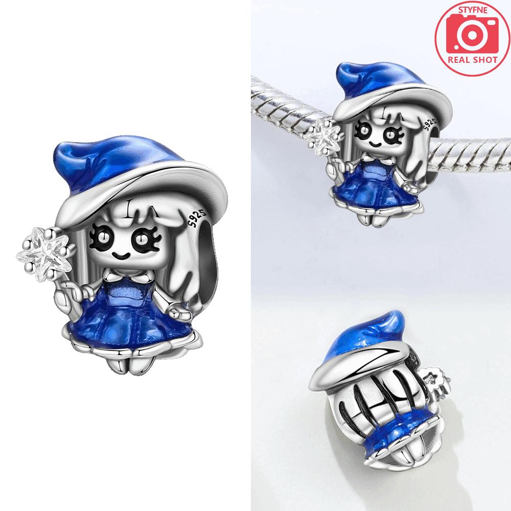 

Девушка Азурный Магический Земляной Колокольчик Подвеска Паспортные Шармы Металл Оригинальные Бусины Подходит Браслет Аксессуар Сделайте свой собственный Подарок Создание Элегантный Мода Красивый