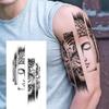 1 Sheet Snake Fox Tiger Skull Demon Temporary Tattoos For Men Adults Women Arm Forearm Fake Tattoo Sticker Sleeve Water Transfer